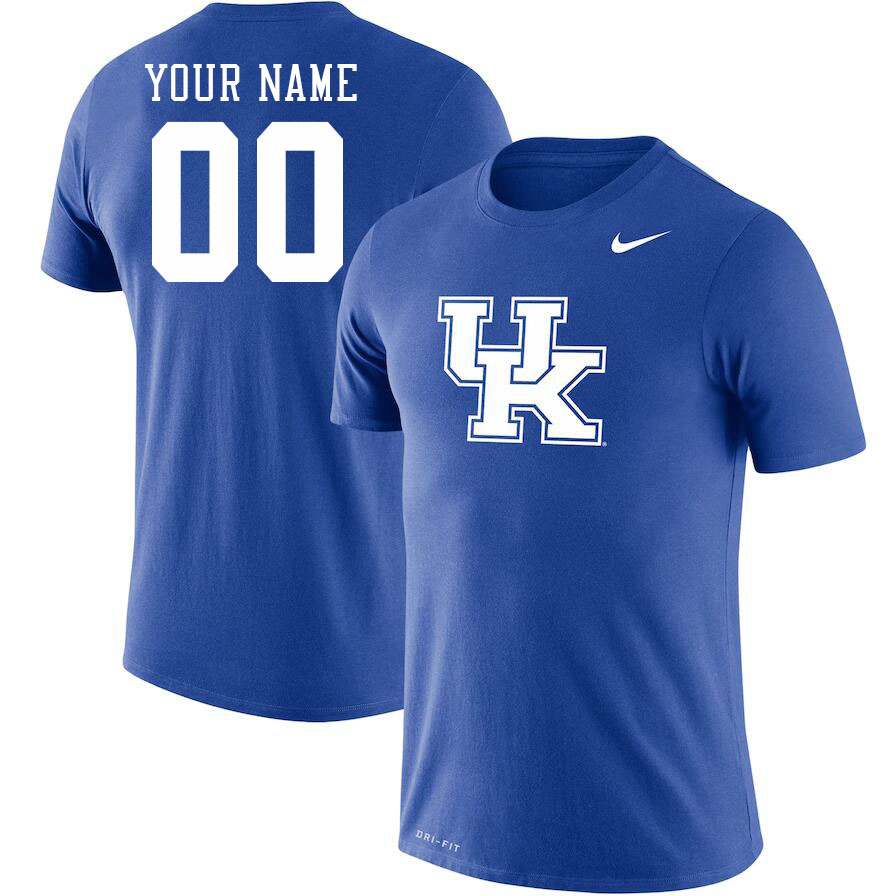 Custom Kentucky Wildcats Name And Number College Tshirt-Royal